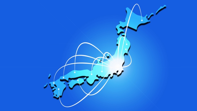 日本地図とネットワーク